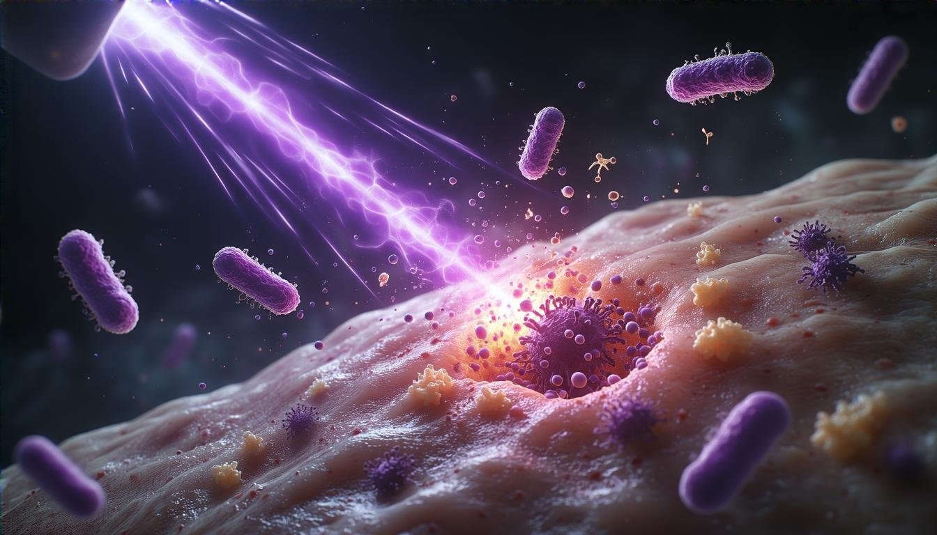Bacteria under UV